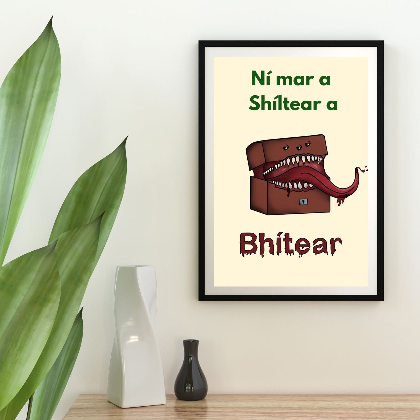 Ní mar a shíltear print
