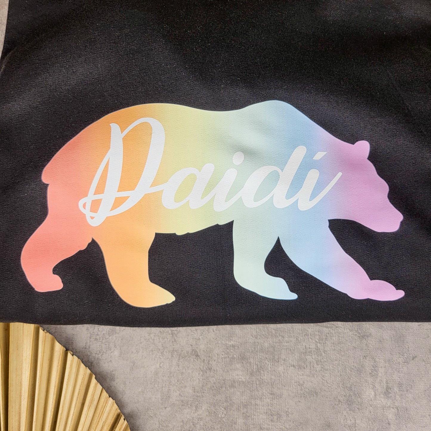Rainbow Daidí béar hoodie
