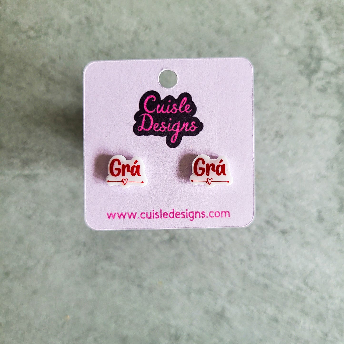 Red Grá stud earrings