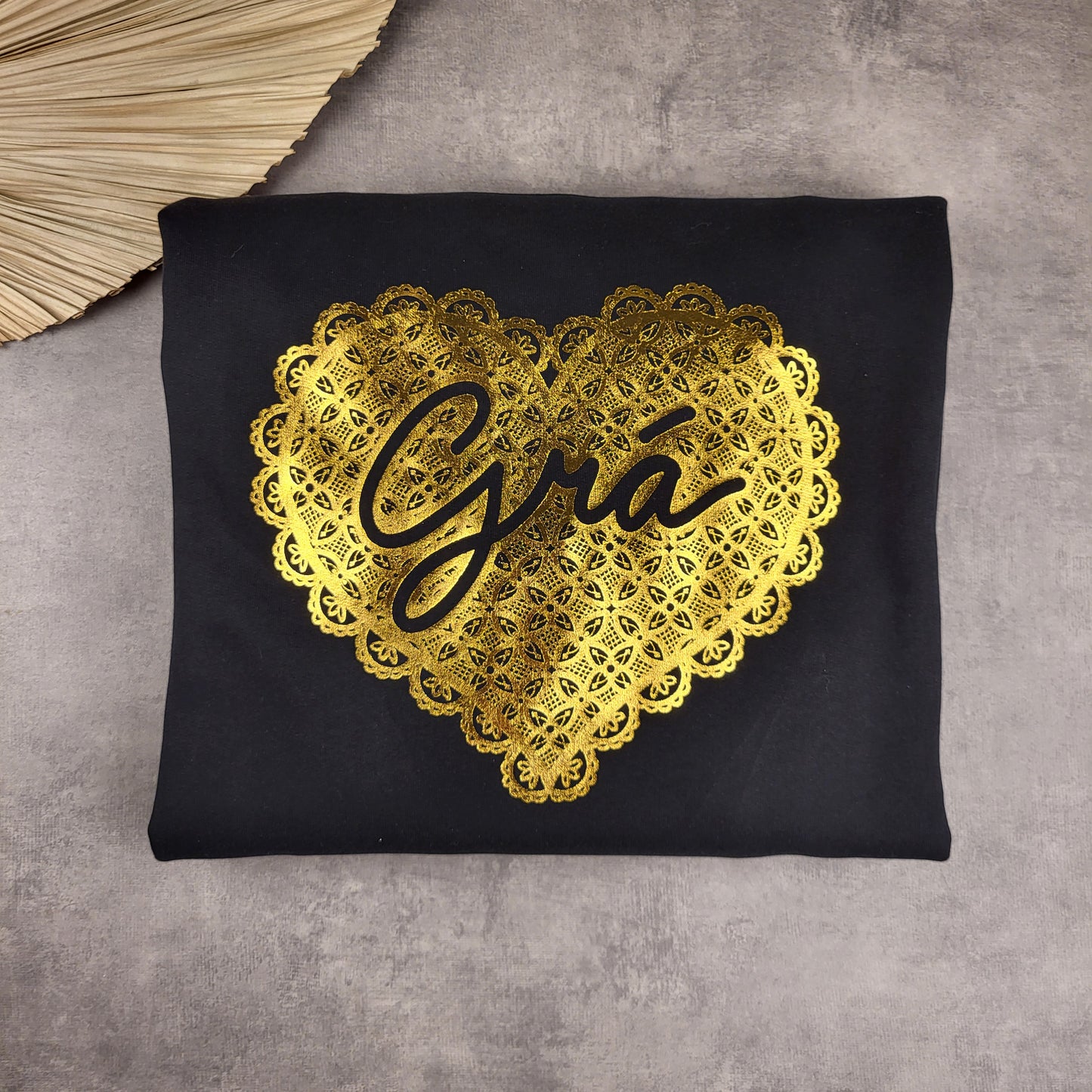 Metallic gold grá jumper