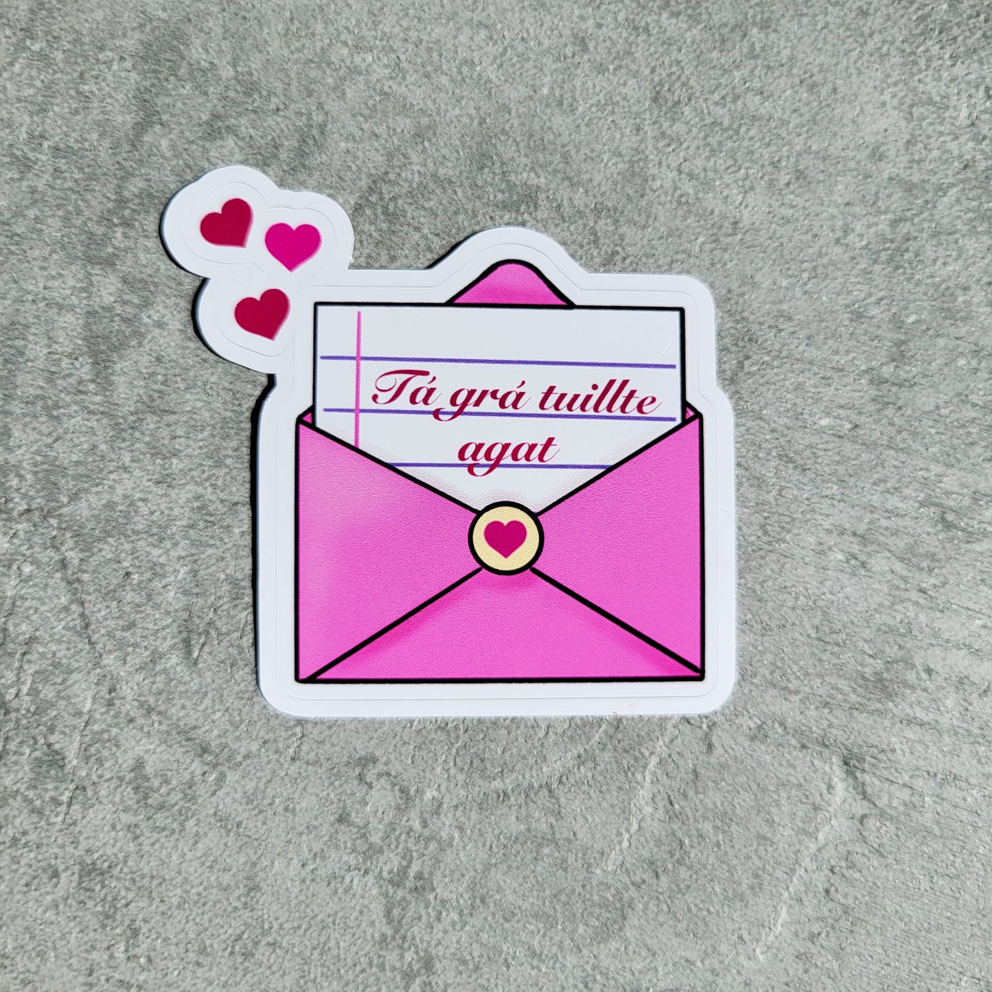 Litir grá sticker