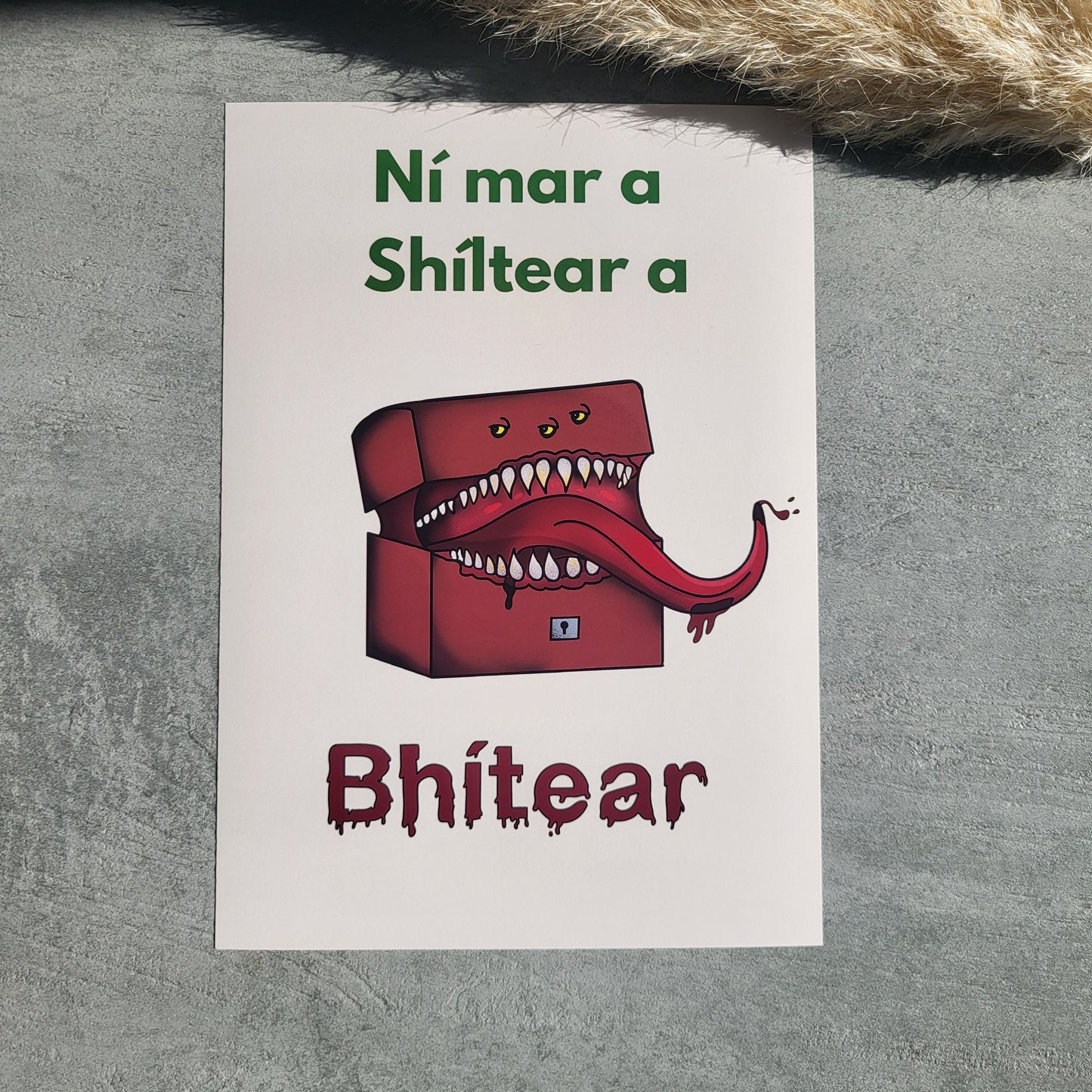 Ní mar a shíltear print
