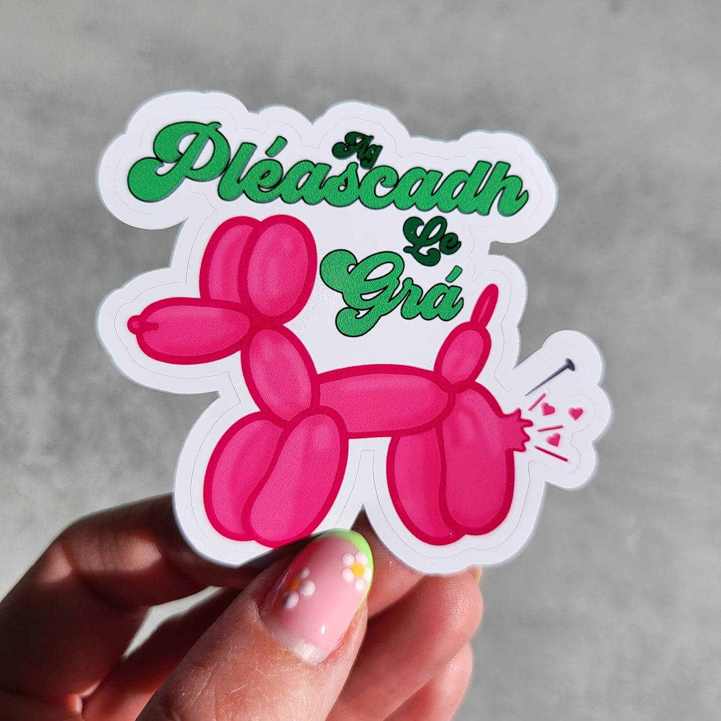 Pléascadh le grá sticker