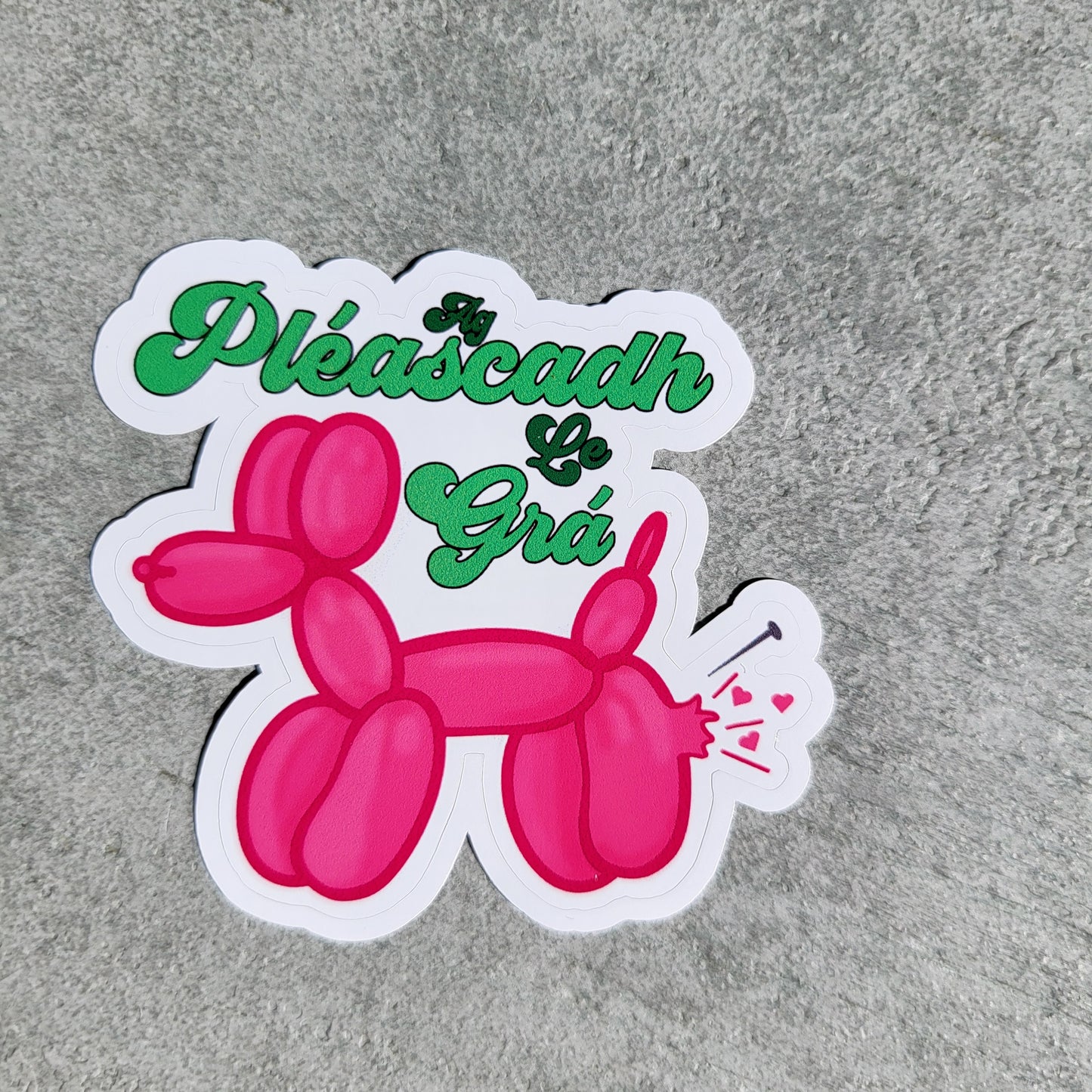 Pléascadh le grá sticker