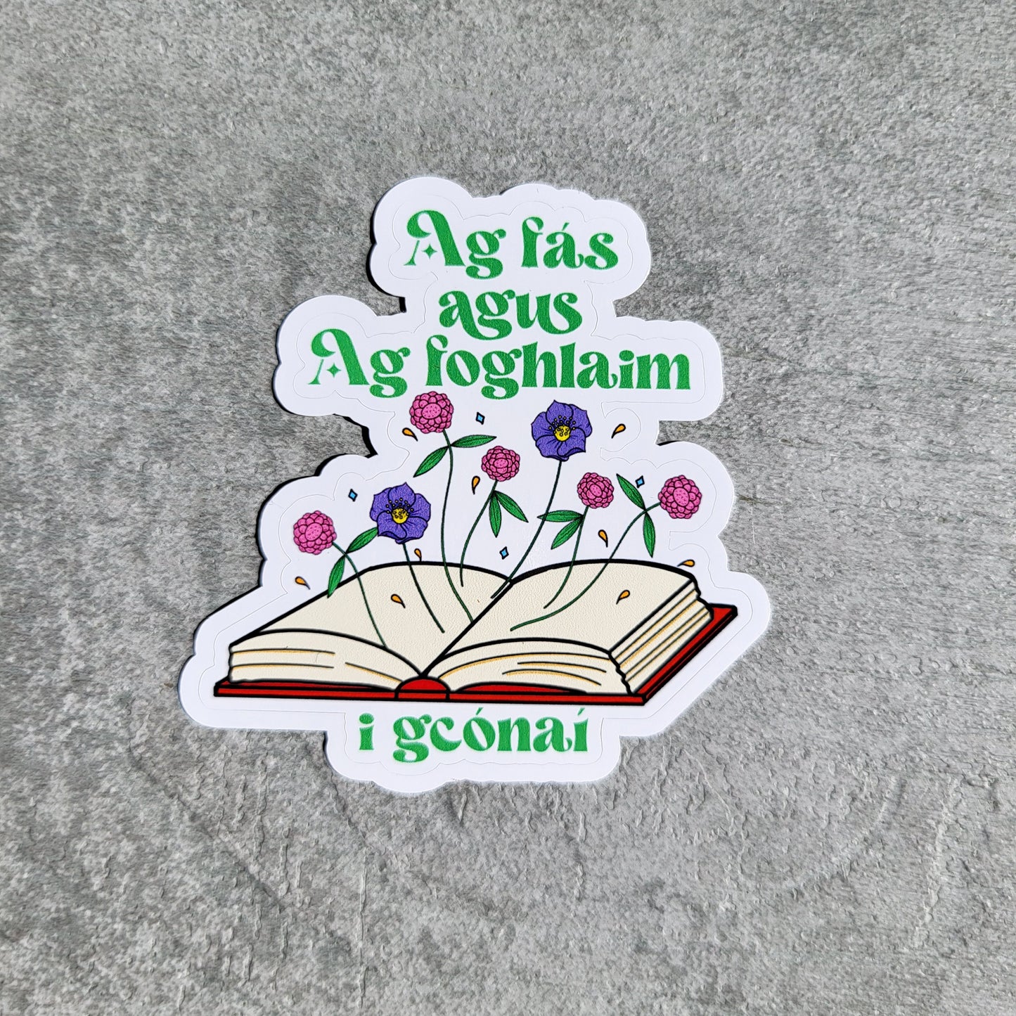 Ag foghlaim agus ag fás sticker