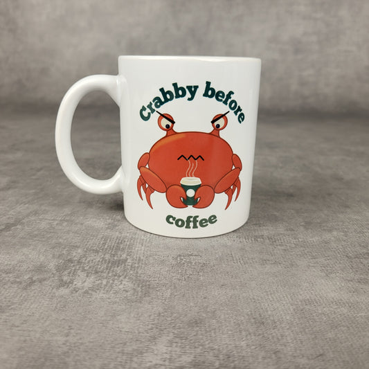 Crabby before coffee mug