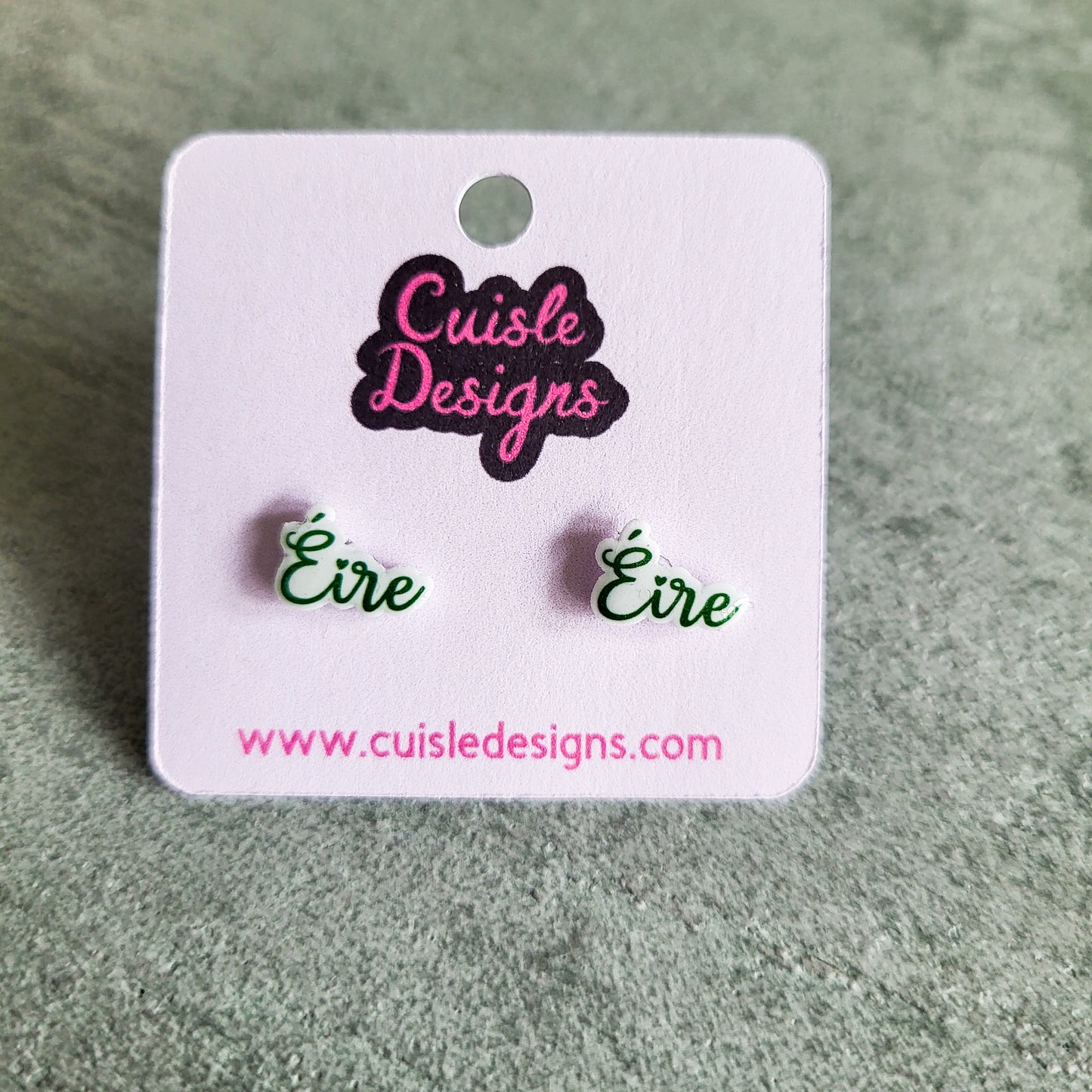 Éire earrings (cursive style)