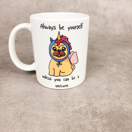 Pug-icorn mug