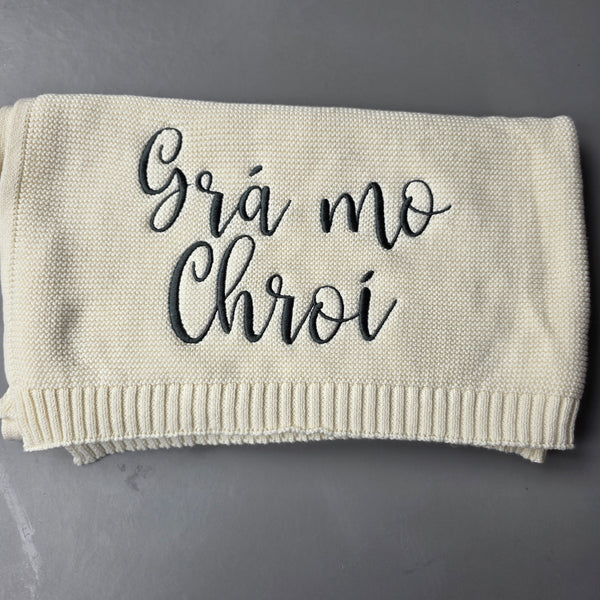 Grá mo Chroí baby blanket